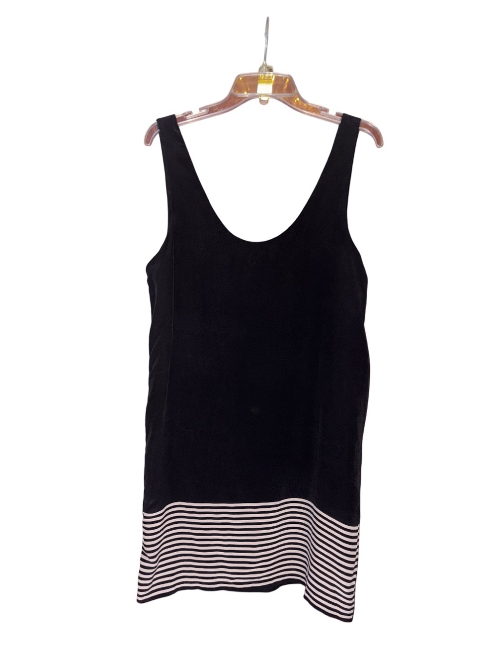 Joie Topaza Black & White 100% Silk Tank Tunic